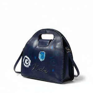 Nila The 50s Hand Painted Mod Bag with Built in Handle